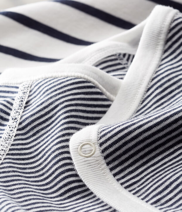 Baby Kimono Bodysuit and Undershirt Set in Rib Knit multicolor