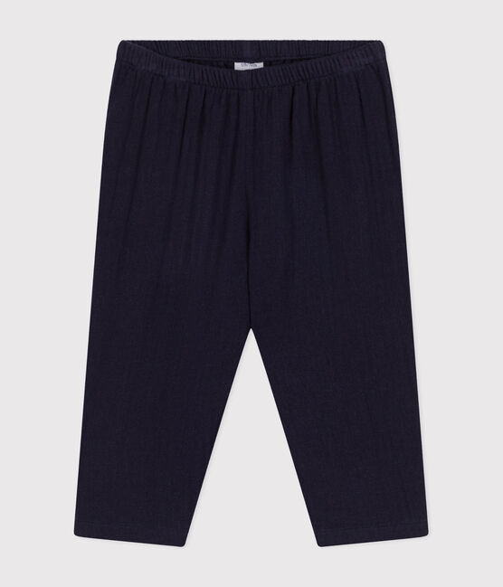 Babies' Cotton Gauze Trousers SMOKING blue