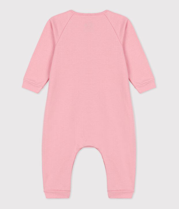 Babies' Organic Cotton Fleece Jumpsuit pink