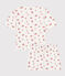 Women's short fruit print cotton pyjamas MARSHMALLOW white/MULTICO white