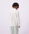 Children's long-sleeved plain cotton shirt ECUME white