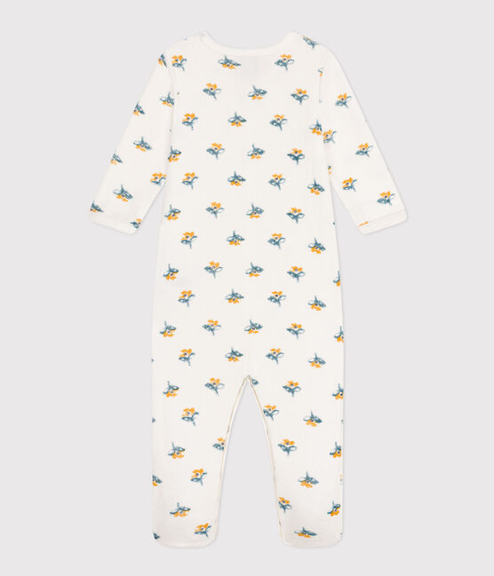 Babies' Floral Fleece Pyjamas MARSHMALLOW white/MULTICO white