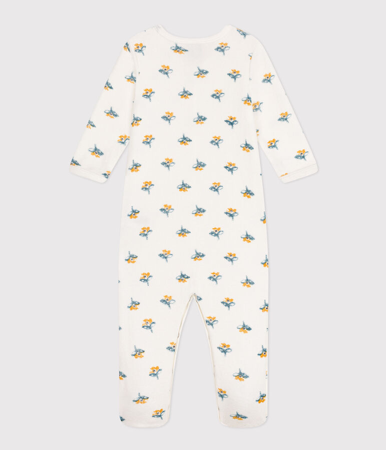Babies' Floral Fleece Pyjamas white/multicolor