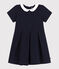 Children's short-sleeved plain cotton dress SMOKING blue