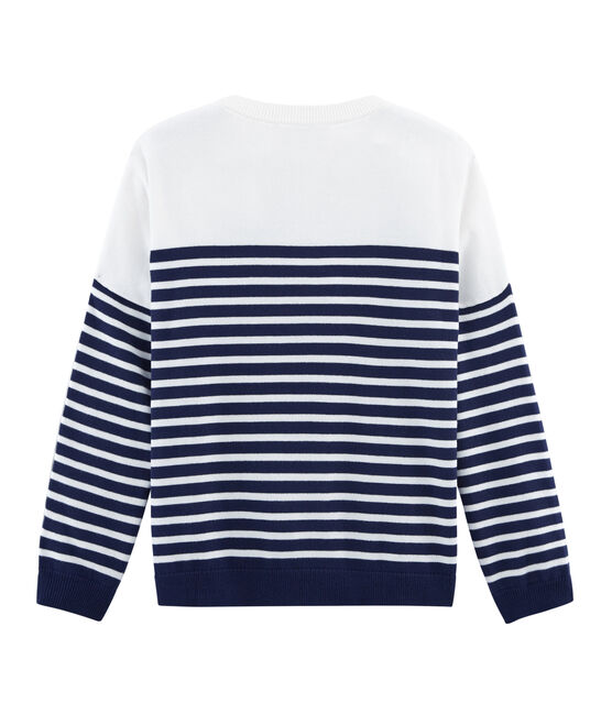 Women's Pullover SMOKING blue/MARSHMALLOW white