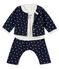 Baby girl's 3 piece polka dot set SMOKING blue/MARSHMALLOW white