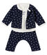 Baby girl's 3 piece polka dot set