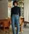Women's Iconic roll neck in 2x2 rib knit SMOKING blue