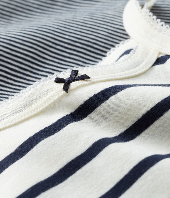 Girls' Striped Organic Cotton Vest Tops - 2-Pack variante 1
