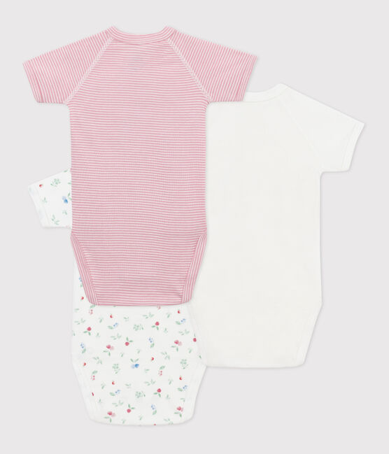 Babies' short-sleeved printed cotton wrapover bodysuits - 3-Pack variante 2
