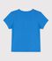 Girls' Short-Sleeved Cotton T-Shirt BRASIER blue