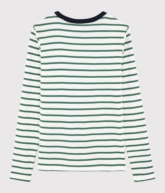 Women's Iconic Round Neck T-Shirt MARSHMALLOW white/VALLEE green