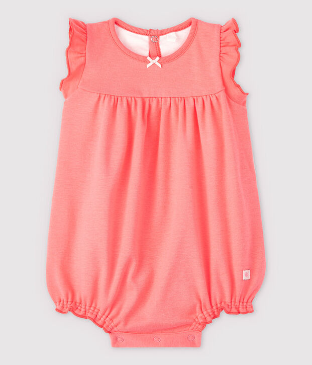 Babies' Organic Cotton Pepsi Playsuit PEACHY