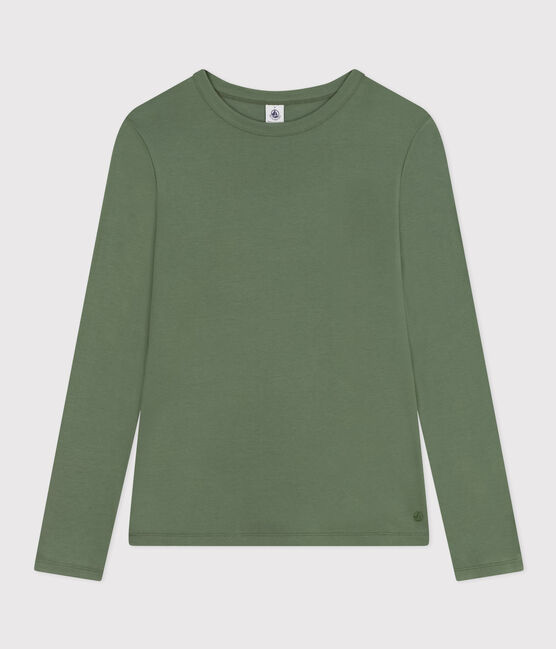 Women's Iconic Cotton Round Neck T-Shirt CROCO green