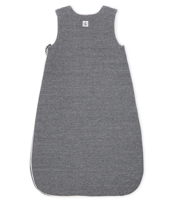 Babies' Velour Sleeping Bag SMOKING blue/MARSHMALLOW white