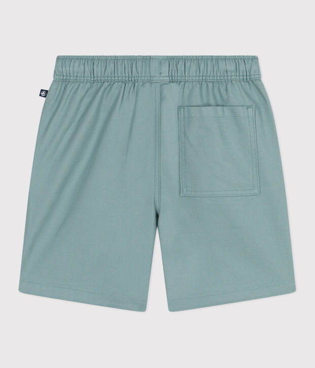 Children's Bermuda shorts in plain cotton green