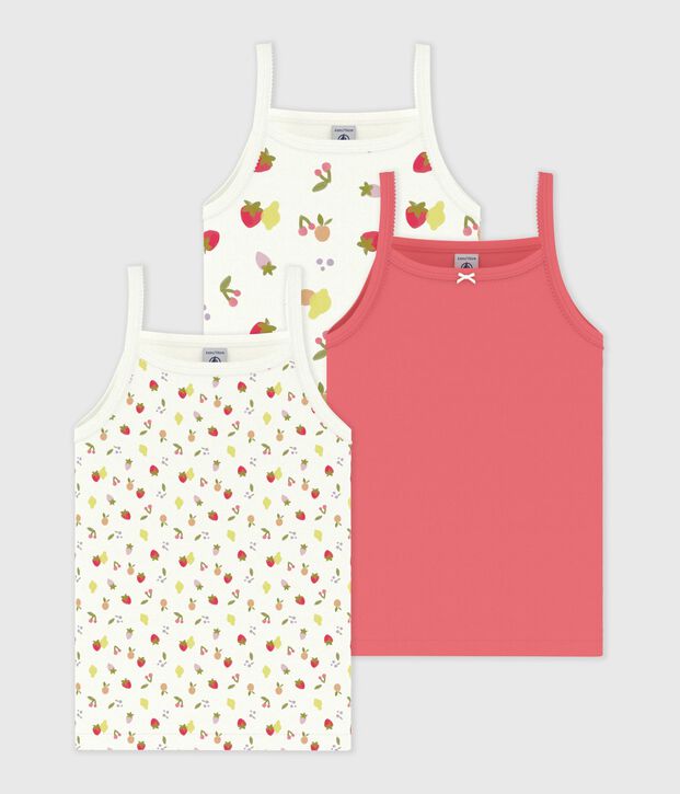 Pack of children's fruit print tank tops multicolor