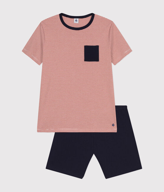 Junior Short Cotton Pyjamas SMOKING blue/MULTICO white