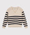 Women's wool and cotton jumper AVALANCHE white/SMOKING blue