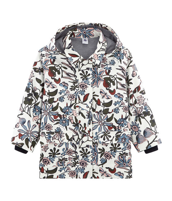 Girls' Printed raincoat MARSHMALLOW white/MULTICO white