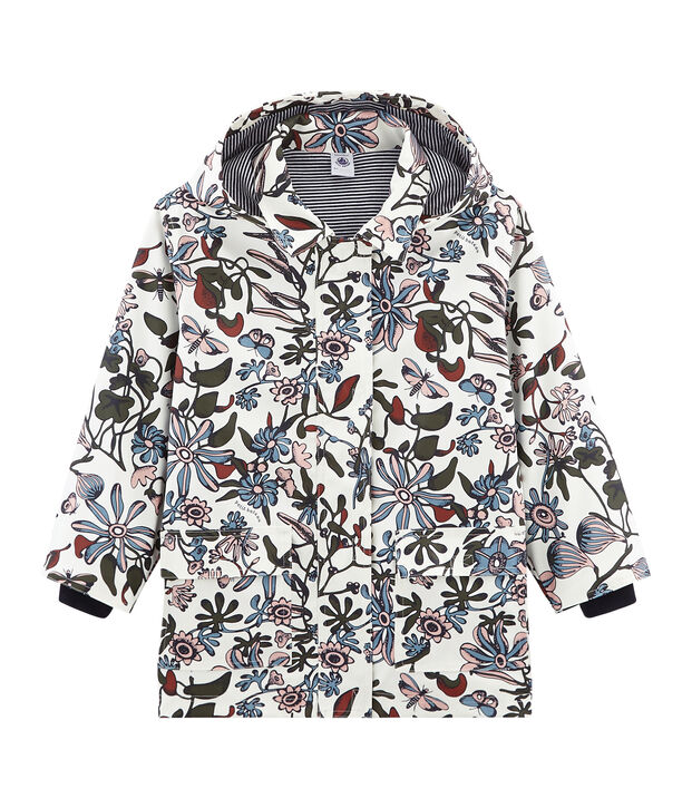 Girls' Printed raincoat white/multicolor