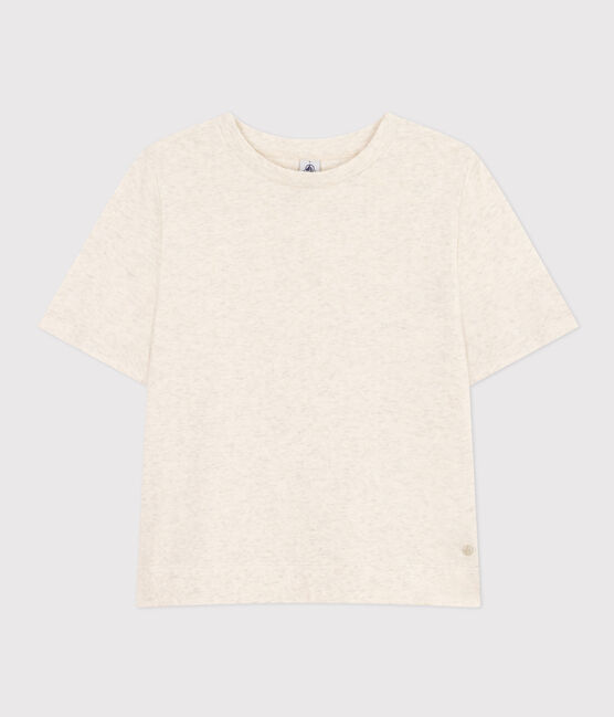 Women's Boxy Cotton T-Shirt MONTELIMAR CHINE beige