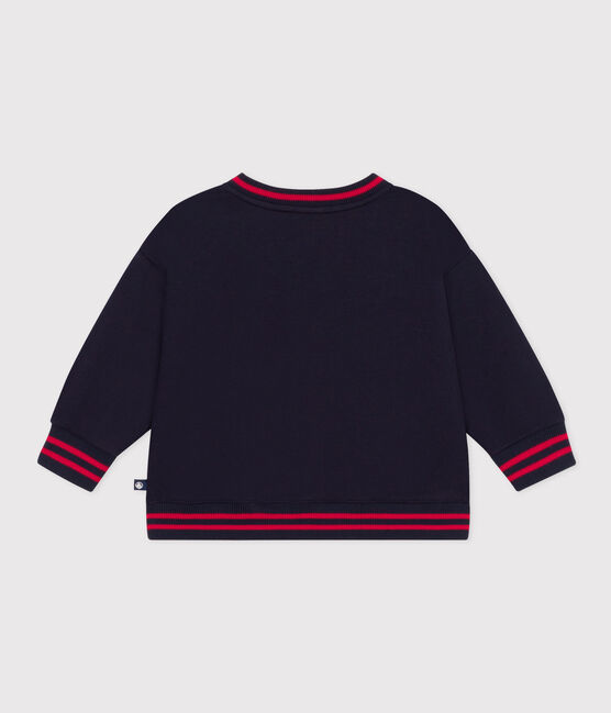 Babies' Thick Jersey Baseball Jacket SMOKING blue