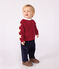 Babies' soft, warm, star-patterned cotton sweatshirt AMARANTE