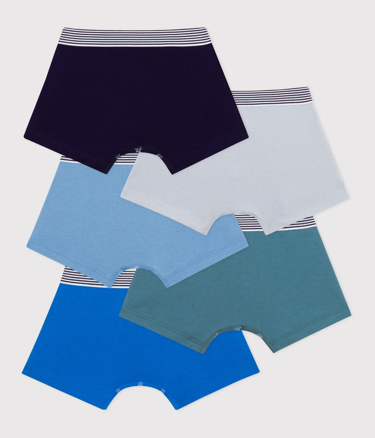 Pack of children's plain cotton boxers multicolor