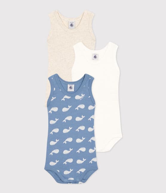 Babies' Sleeveless Cotton Whale Bodysuits - 3-Pack variante 1