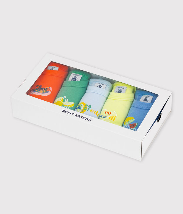 Babies' Short-Sleeved Fruit Pattern Bodysuit - 5-Pack multicolor