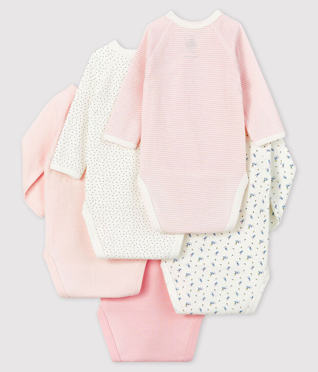 Newborn Babies' Long-Sleeved Bodysuit - 5-Piece Set multicolor