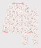 Girls' Paris Print Organic Cotton Pyjamas MARSHMALLOW white/MULTICO white