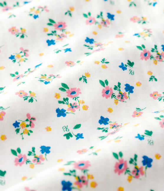 Baby Girls' Floral Zip-Up Tube Knit Sleepsuit MARSHMALLOW white/MULTICO white