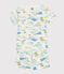 Children's short printed cotton pyjamas MARSHMALLOW white/MULTICO white