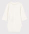 Babies' Organic Cotton Bodysuit with Embroidered Collar MARSHMALLOW white