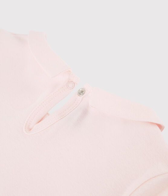Girls' Long-sleeved Cotton T-Shirt FLEUR pink