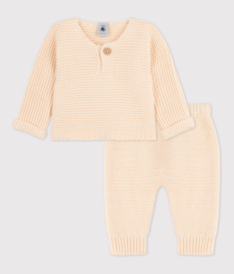 Cotton Knit Clothing - 2-Piece Set Ecru