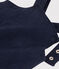 Babies' Quilted Cotton Dungarees SMOKING blue