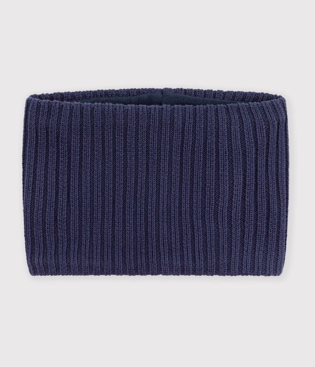 Children's plain fleece-lined knitted snood SMOKING