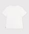 Women's short-sleeved cotton T-shirt with pattern white