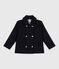 Children's coat in plain woollen broadcloth SMOKING blue