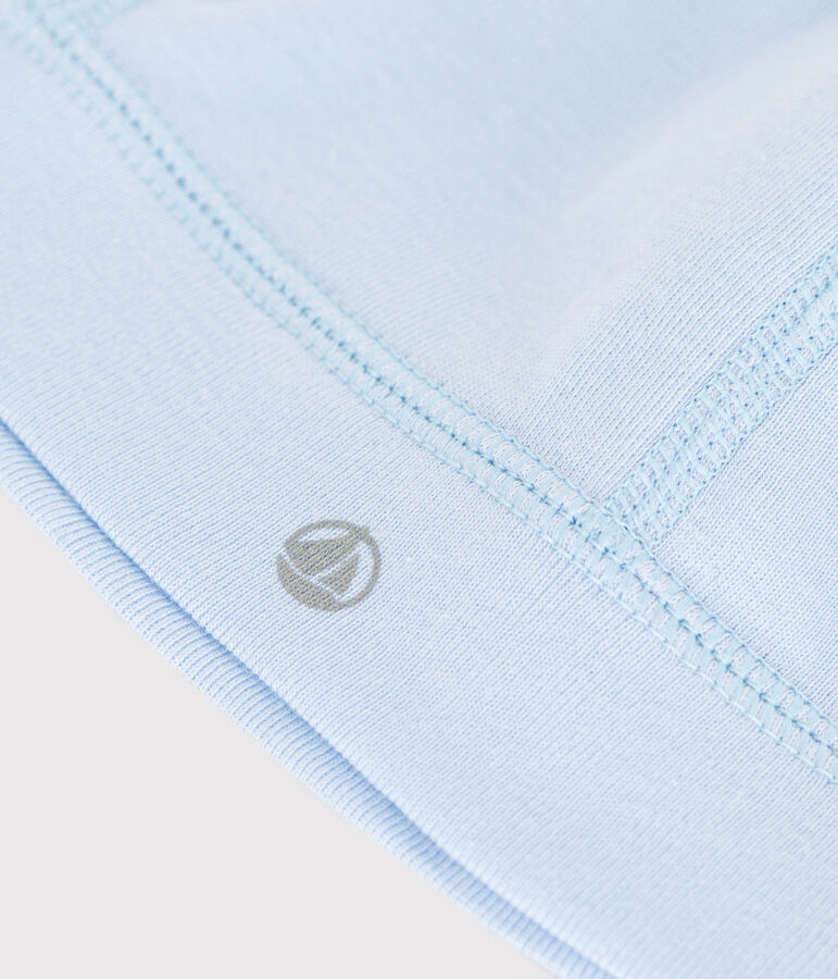 Babies' plain cotton hat blue