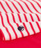 Girls' Stripy Cotton Short Pyjamas MARSHMALLOW white/MULTICO white