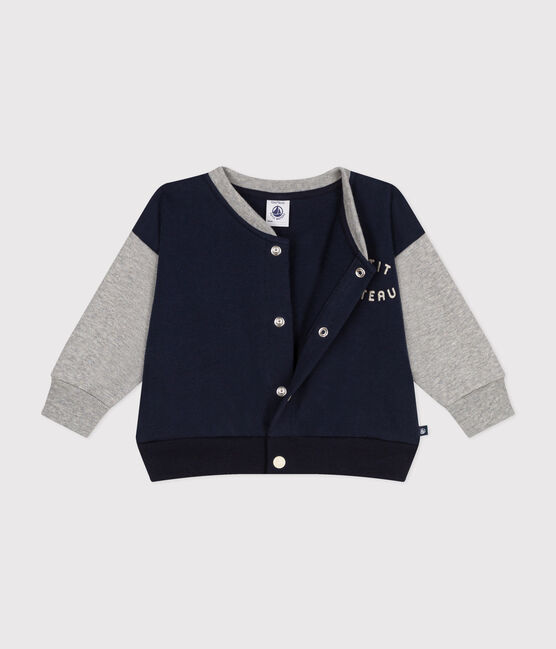 Babies' Fleece Baseball Jacket SMOKING blue/CHATON