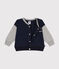 Babies' Fleece Baseball Jacket SMOKING blue/CHATON