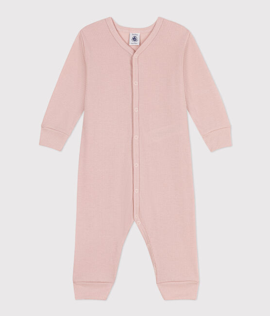 Footless Cotton and Lyocell Sleepsuit SALINE pink