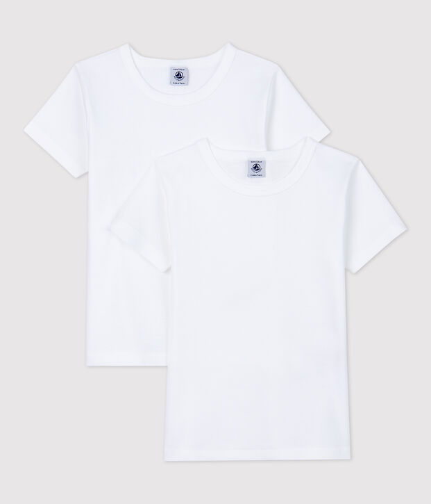 Boys' White Short-sleeved T-Shirts - 2-Pack multicolor