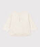Babies' Long-Sleeved Tube Knit T-Shirt MONTELIMAR CHINE beige