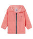 Unisex stripy windbreaker for babies